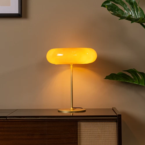 Lucide SENTINO - Lampe de table - Ø 30 cm - 3xG9 - Taupe - ambiance 1